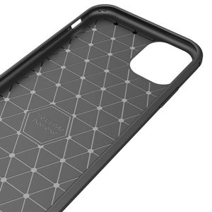 Husa Supreme Carbon compatibila cu Apple iPhone 11, Protectie precisa, Design canelat, Margini ranforsate, Anti-amprente, Negru3