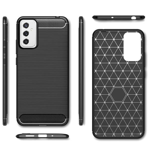 Husa Supreme Carbon compatibila cu Samsung Galaxy M13, Protectie precisa, Design canelat, Margini ranforsate, Anti-amprente, Negru3