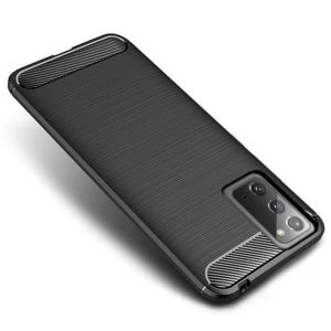 Husa Supreme Carbon compatibila cu Samsung Galaxy Note 20, Protectie precisa, Design canelat, Margini ranforsate, Anti-amprente, Negru2