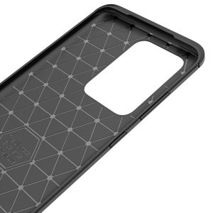 Husa Supreme Carbon compatibila cu Samsung Galaxy S20 Ultra, Protectie precisa, Design canelat, Margini ranforsate, Anti-amprente, Negru4