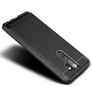 Husa Supreme Carbon compatibila cu Xiaomi Redmi 9, Protectie precisa, Design canelat, Margini ranforsate, Anti-amprente, Negru2