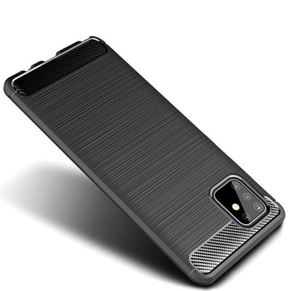 Husa Supreme Carbon compatibila cu Xiaomi Redmi 9, Protectie precisa, Design canelat, Margini ranforsate, Anti-amprente, Negru5