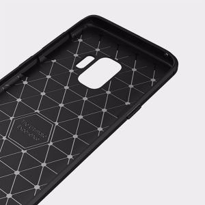 Husa Supreme Carbon compatibila cu Samsung Galaxy S9, Protectie precisa, Design canelat, Margini ranforsate, Anti-amprente, Negru3