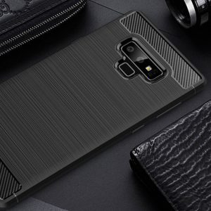 Husa Supreme Carbon compatibila cu Samsung Galaxy Note 9, Protectie precisa, Design canelat, Margini ranforsate, Anti-amprente, Negru5