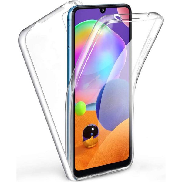 Husa Full Cover 360 Grade compatibila cu Samsung Galaxy A31, Protectie completa (Fata, Spate, Laterale), Anti-ingalbenire, Hybrid Antishock, Policarbonat si Silicon