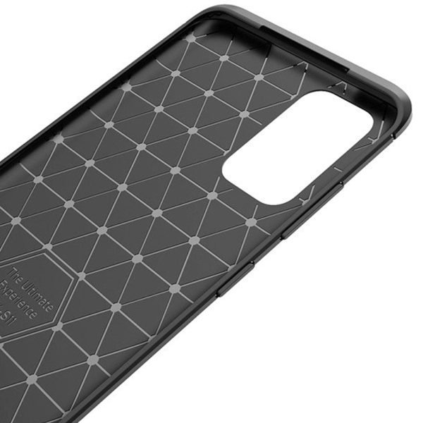 Husa Supreme Carbon compatibila cu Samsung Galaxy S20 Plus, Protectie precisa, Design canelat, Margini ranforsate, Anti-amprente, Negru4