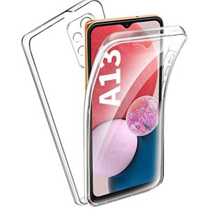 Husa Full Cover 360 Grade compatibila cu Samsung Galaxy A13 4G, Protectie completa (Fata, Spate, Laterale), Anti-ingalbenire, Hybrid Antishock, Policarbonat si Silicon