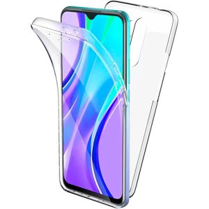 Husa Full Cover 360 Grade compatibila cu Xiaomi Redmi 9, Protectie completa (Fata, Spate, Laterale), Anti-ingalbenire, Hybrid Antishock, Policarbonat si Silicon