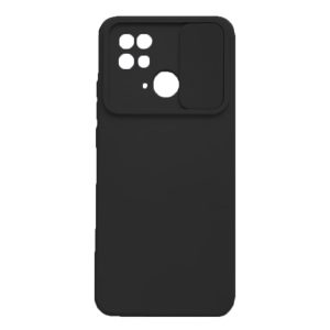 Husa cu protectie la camere, Compatibila cu Xiaomi Redmi 10c, LensGuard Secure, Capac glisant, Protectie lentile, Silicon, Microfibra la interior, Negru2