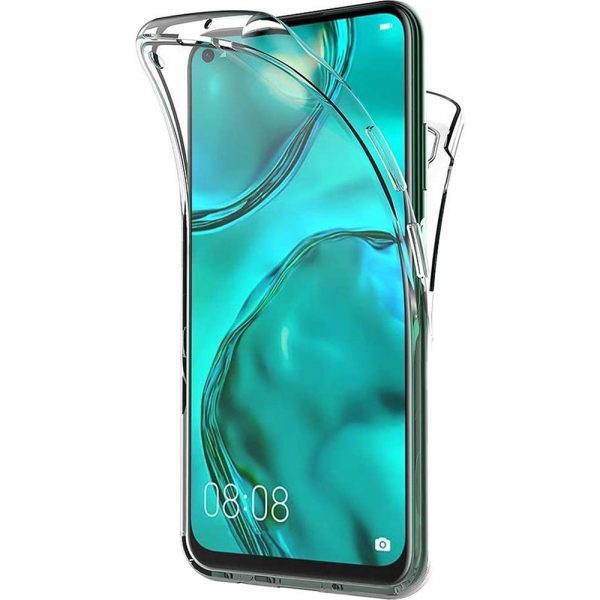 Husa Full Cover 360 Grade compatibila cu Huawei P40 Lite, Protectie completa (Fata, Spate, Laterale), Anti-ingalbenire, Hybrid Antishock, Policarbonat si Silicon