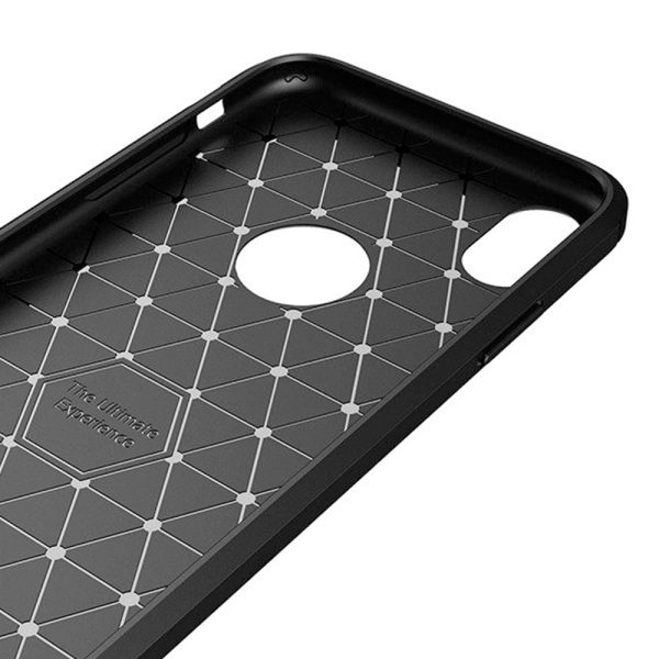 Husa Supreme Carbon compatibila cu Apple iPhone XR, Protectie precisa, Design canelat, Margini ranforsate, Anti-amprente, Negru3