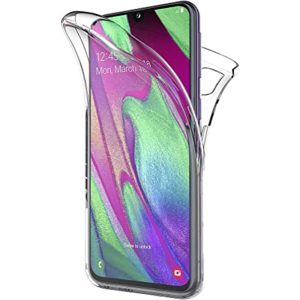 Husa Full Cover 360 Grade compatibila cu Samsung Galaxy A40, Protectie completa (Fata, Spate, Laterale), Anti-ingalbenire, Hybrid Antishock, Policarbonat si Silicon