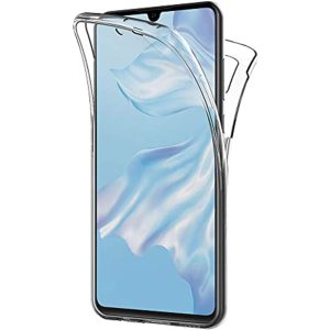 Husa Full Cover 360 Grade compatibila cu Huawei P30, Protectie completa (Fata, Spate, Laterale), Anti-ingalbenire, Hybrid Antishock, Policarbonat si Silicon