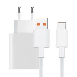 Incarcator tableta compatibil cu Xiaomi Pad 5 Pro, Adaptor 67W, Cablu USB la Tip C, Incarcare Ultra-Rapida, 6.2A, Alb