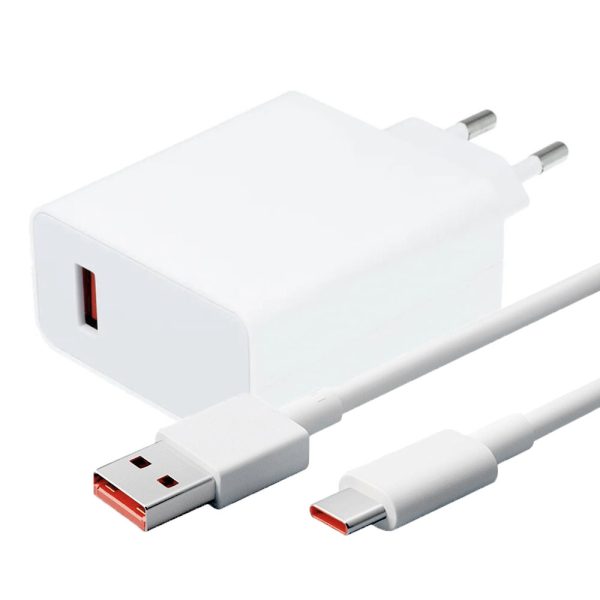 Incarcator tableta compatibil cu Xiaomi Pad 5 Pro, Adaptor 67W, Cablu USB la Tip C, Incarcare Ultra-Rapida, 6.2A, Alb - 2