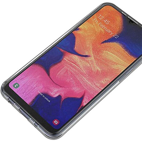 Husa 360 compatibila cu Samsung Galaxy A10/M10, Transparenta fata si spate, Protectie completa, FullBody, Anti-ingalbenire, Silicon TPU