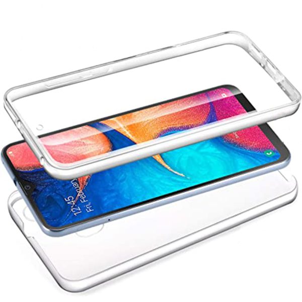 Husa 360 compatibila cu Samsung Galaxy A20e, Transparenta fata si spate, Protectie completa, FullBody, Anti-ingalbenire, Silicon TPU2