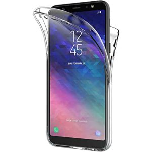 Husa 360 compatibila cu Samsung Galaxy A6 2018, Transparenta fata si spate, Protectie completa, FullBody, Anti-ingalbenire, Silicon TPU