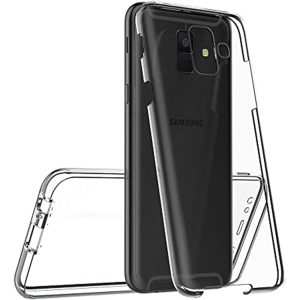 Husa 360 compatibila cu Samsung Galaxy A6 2018, Transparenta fata si spate, Protectie completa, FullBody, Anti-ingalbenire, Silicon TPU