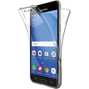 Husa 360 compatibila cu Samsung Galaxy J3 2016, Transparenta fata si spate, Protectie completa, FullBody, Anti-ingalbenire, Silicon TPU