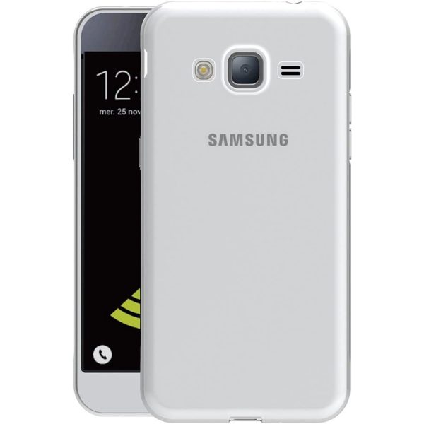 Husa 360 compatibila cu Samsung Galaxy J3 2016, Transparenta fata si spate, Protectie completa, FullBody, Anti-ingalbenire, Silicon TPU2