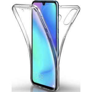 Husa 360 compatibila cu Huawei P30 Lite, Transparenta fata si spate, Protectie completa, FullBody, Anti-ingalbenire, Silicon TPU