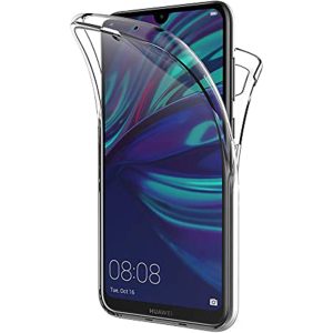 Husa 360 compatibila cu Huawei Y7 2019, Transparenta fata si spate, Protectie completa, FullBody, Anti-ingalbenire, Silicon TPU