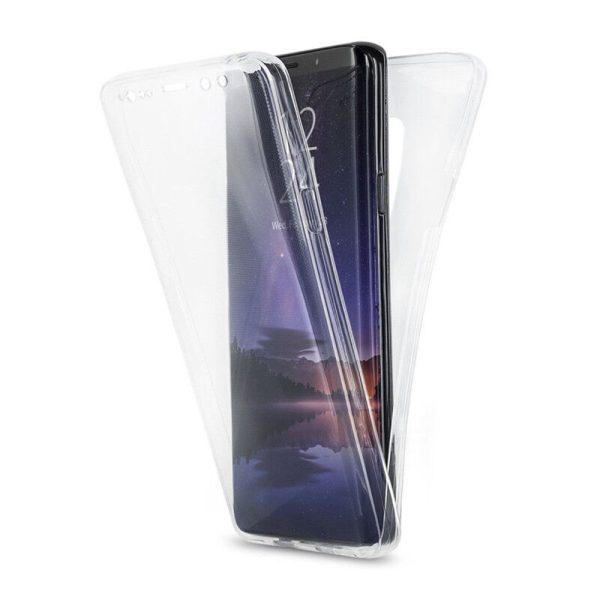 Husa 360 compatibila cu Samsung Galaxy S9 Plus, Transparenta fata si spate, Protectie completa, FullBody, Anti-ingalbenire, Silicon TPU