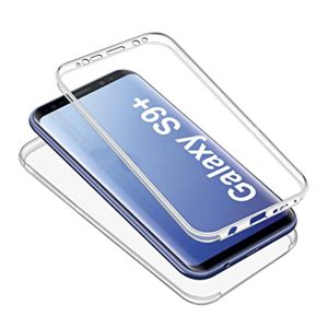 Husa 360 compatibila cu Samsung Galaxy S9 Plus, Transparenta fata si spate, Protectie completa, FullBody, Anti-ingalbenire, Silicon TPU