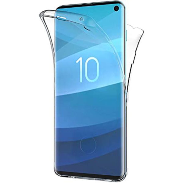 Husa 360 compatibila cu Samsung Galaxy S10, Transparenta fata si spate, Protectie completa, FullBody, Anti-ingalbenire, Silicon TPU