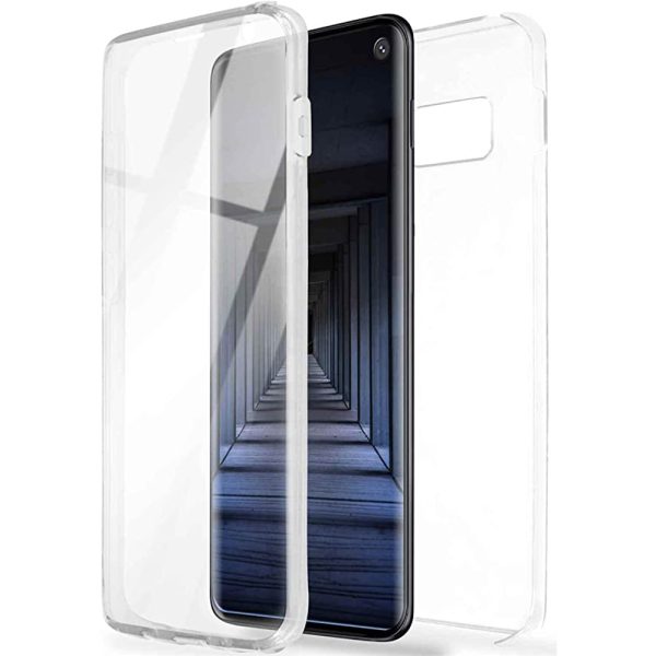 Husa 360 compatibila cu Samsung Galaxy S10, Transparenta fata si spate, Protectie completa, FullBody, Anti-ingalbenire, Silicon TPU2