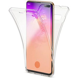 Husa 360 compatibila cu Samsung Galaxy S10 Plus, Transparenta fata si spate, Protectie completa, FullBody, Anti-ingalbenire, Silicon TPU