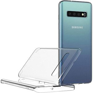 Husa 360 compatibila cu Samsung Galaxy S10 Plus, Transparenta fata si spate, Protectie completa, FullBody, Anti-ingalbenire, Silicon TPU3