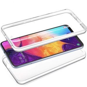 Husa 360 compatibila cu Samsung Galaxy A70, Transparenta fata si spate, Protectie completa, FullBody, Anti-ingalbenire, Silicon TPU3