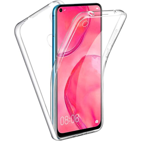 Husa 360 compatibila cu Huawei P40 Lite E, Transparenta fata si spate, Protectie completa, FullBody, Anti-ingalbenire, Silicon TPU