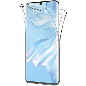 Husa 360 compatibila cu Huawei P30 Pro, Transparenta fata si spate, Protectie completa, FullBody, Anti-ingalbenire, Silicon TPU