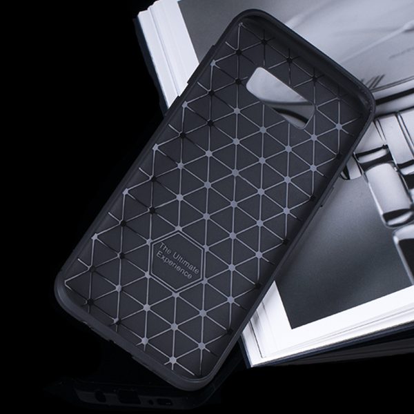 Husa Supreme Carbon compatibila cu Samsung Galaxy S8 Plus, Protectie precisa, Design canelat, Margini ranforsate, Anti-amprente, Negru2