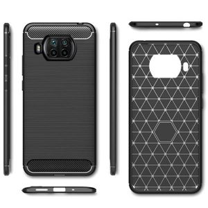 Husa Supreme Carbon compatibila cu Xiaomi Mi 10T Lite, Protectie precisa, Design canelat, Margini ranforsate, Anti-amprente, Negru