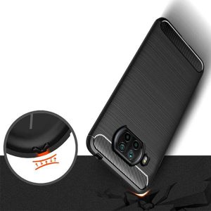 Husa Supreme Carbon compatibila cu Xiaomi Mi 10T Lite, Protectie precisa, Design canelat, Margini ranforsate, Anti-amprente, Negru5