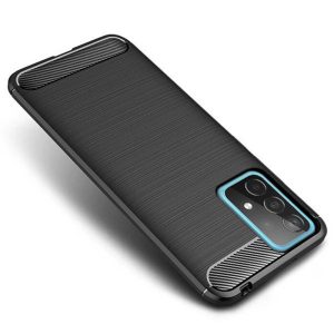 Husa Supreme Carbon compatibila cu Samsung Galaxy A52 5G, Protectie precisa, Design canelat, Margini ranforsate, Anti-amprente, Negru2