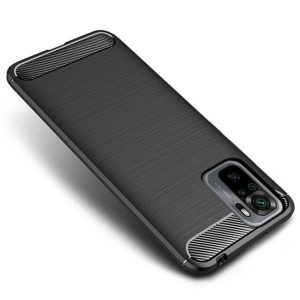 Husa Supreme Carbon compatibila cu Xiaomi Redmi Note 10s, Protectie precisa, Design canelat, Margini ranforsate, Anti-amprente, Negru2