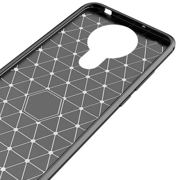 Husa Supreme Carbon compatibila cu Nokia 3.4, Protectie precisa, Design canelat, Margini ranforsate, Anti-amprente, Negru4