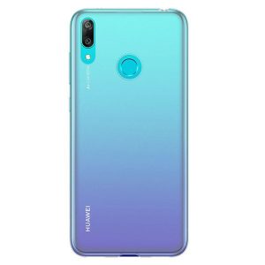 Husa Transparenta compatibila cu Huawei Y7 2019, Slim fit, Anti-alunecare, Design minimalist, 1 mm