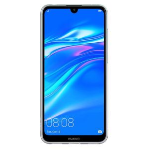 Husa Transparenta compatibila cu Huawei Y7 2019, Slim fit, Anti-alunecare, Design minimalist, 1 mm