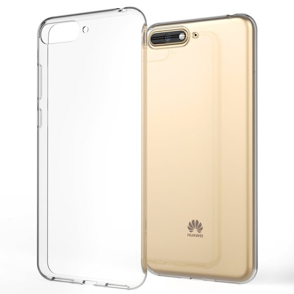 Husa Transparenta compatibila cu Huawei Y6 2018, Slim fit, Anti-alunecare, Design minimalist, 1 mm4