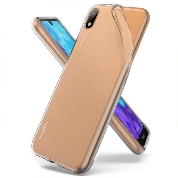 Husa Transparenta compatibila cu Huawei Y5 2019, Slim fit, Anti-alunecare, Design minimalist, 1 mm5