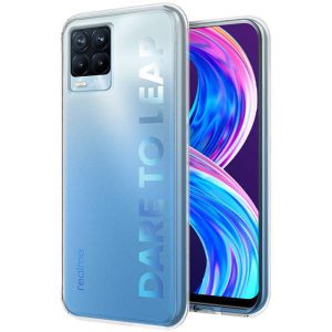 Husa Transparenta compatibila cu Realme 8 / 8 Pro, Slim fit, Anti-alunecare, Design minimalist, 1 mm3