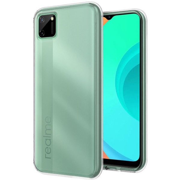 Husa Transparenta compatibila cu Realme C11 / C20, Slim fit, Anti-alunecare, Design minimalist, 1 mm3