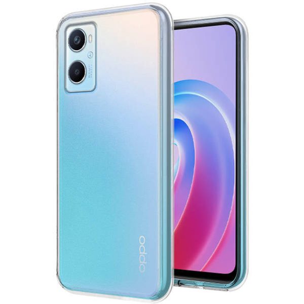 Husa Transparenta compatibila cu Oppo A96 4G, Slim fit, Anti-alunecare, Design minimalist, 1 mm3