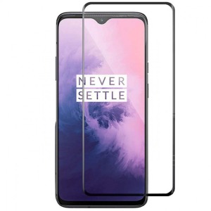 Folie sticla ProElite Protection compatibila cu OnePlus 7, Ultra Rezistenta, Full Cover, Full Glue, Calitate Premium, Margini negre